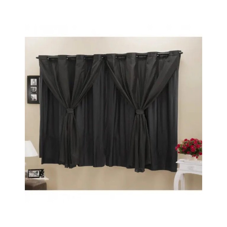 Cortina Blackout PVC com Tecido Voil 2,80 M x 1,60 M