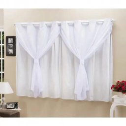Cortina Blackout PVC com Tecido Voil 2,80 M x 1,80 M - 1