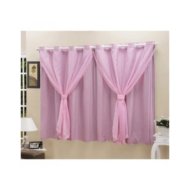 Cortina Blackout PVC com Tecido Voil 2,80 M x 1,60 M