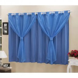 Cortina Blackout PVC com Tecido Voil 2,80 M x 1,60 M - 1