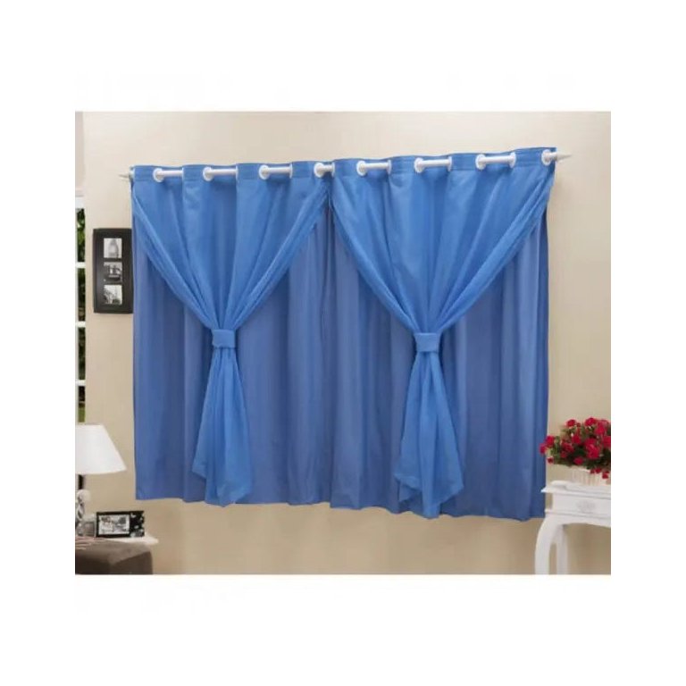 Cortina Blackout PVC com Tecido Voil 2,80 M x 1,60 M