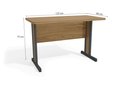 Ver imagem 3 de Mesa Escritório Secretária 1,23m Versátil Kappesberg 1120 Cor Itapuã
