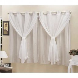 Cortina Blackout PVC com Tecido Voil 2,80 M x 1,80 M - 1