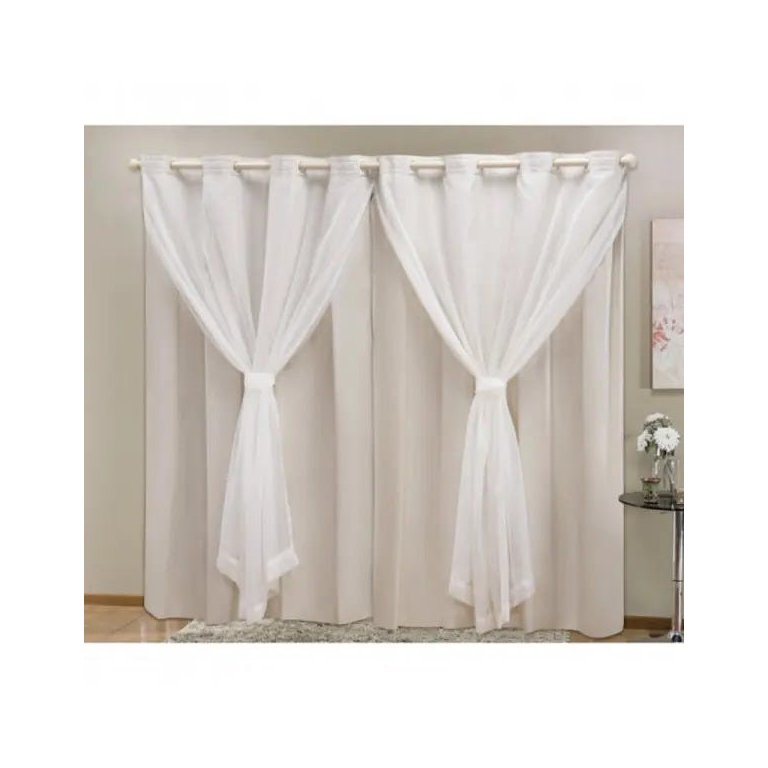 Cortina Blackout PVC com Tecido Voil 2,80 M x 2,30 M