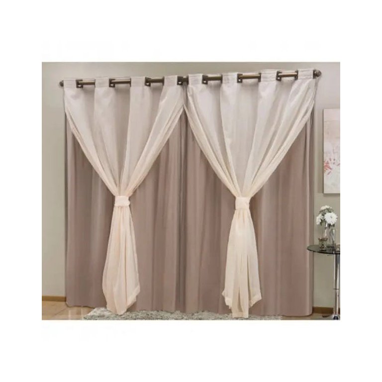 Cortina Blackout PVC com Tecido Voil 2,80 M x 2,30 M