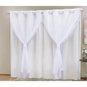 Cortina Blackout Pvc com Tecido Voil 2,80m X 2,30m