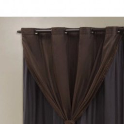 Cortina Blackout PVC com Tecido Voil 2,80 M x 2,30 M Tabaco - 2