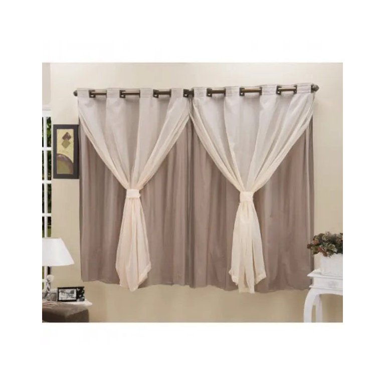 Cortina Blackout PVC com Tecido Voil 2,80 M x 1,80 M