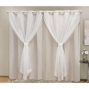 Cortina Blackout PVC com Tecido Voil 4,20M x 2,50M