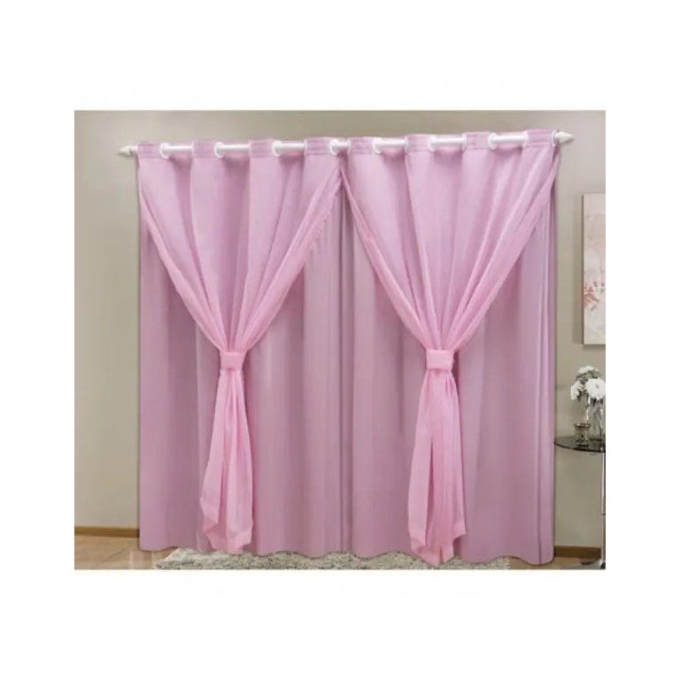 Cortina Blackout PVC com Tecido Voil 2,80 M x 2,30 M