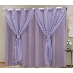 Cortina Blackout PVC com Tecido Voil 2,80 M x 2,30 M - 1