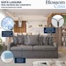 Sofá Living Laguna com Capa Removivel e Pés em Abs Tamanho 240 Cm Cor Prata 2252 - 2