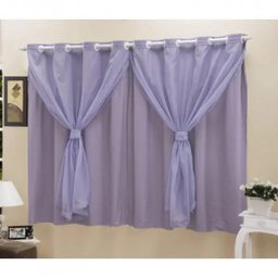 Cortina Blackout PVC com Tecido Voil 2,80 M x 1,80 M - 1