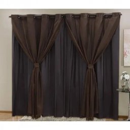 Cortina Blackout PVC com Tecido Voil 4,20 M x 2,50 M - 1