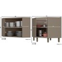Ver imagem 4 de Cozinha Modulada Completa Connect 19 Peças (5 Armários + 5 Balcões + 1 Paneleiro + 8 Complementos