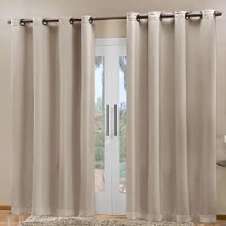 Cortina Blackout Tecido 2,00m X1,80m Bloqueia 100% da Luz - Bege - 1