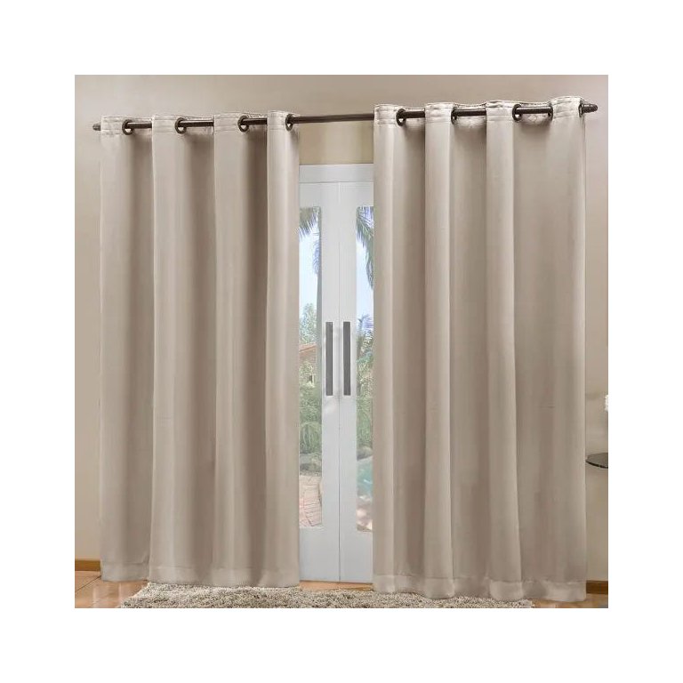 Cortina Blackout Tecido 2,00m X1,80m Bloqueia 100% da Luz - Bege
