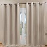 Cortina Blackout Tecido 2,00m X1,80m Bloqueia 100% da Luz - Bege - 1