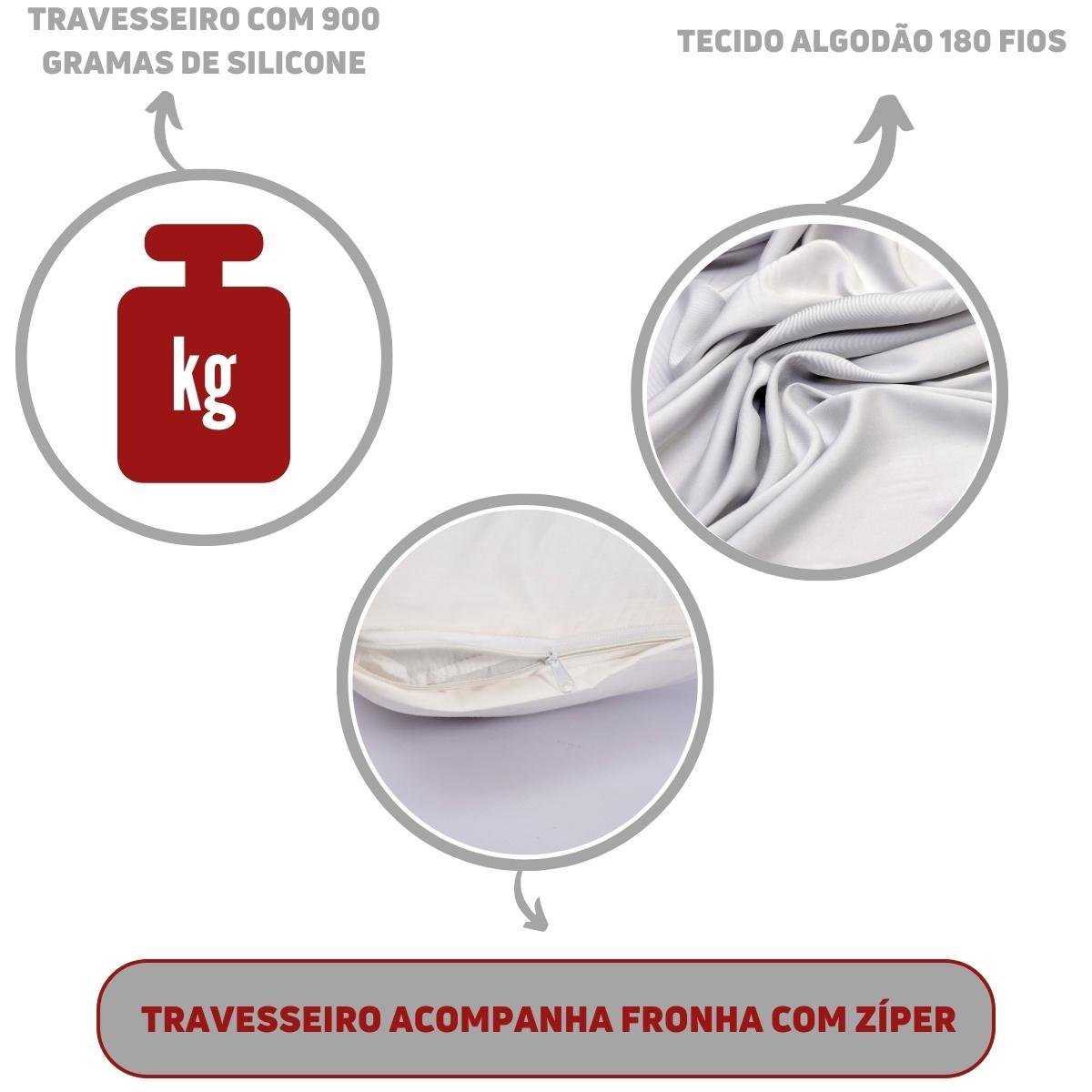 Body Pillow Travesseiro De Corpo Macio Super Fofo 1,30x44 - 5