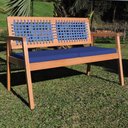 Ver imagem 4 de Sofá 2 Lugares-namoradeira Garden Madeira Maciça Assento Estofado Encosto Trançado Corda -