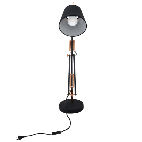 Abajur Scope Cobre e Preto (d)15cm (a)72cm 1xe27 40w - Abajur Scope Cobre e Preto (d)15cm (a)72cm 1x