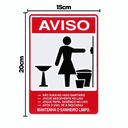 Ver imagem 2 de Combo 3 Placas De Sinalização Aviso Mantenha O Banheiro Limpo Feminino 15x20 Acesso - S-231 F9e