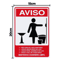 Ver imagem 2 de Combo 3 Placas De Sinalização Aviso Mantenha O Banheiro Limpo Feminino 15x20 Acesso - S-231 F9e