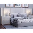 Ver imagem 2 de Cabeceira de Madeira para Cama Box Casal 270cm 100% MDF TW184 Off White - Dalla Costa