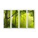Conjunto Kit 4 Quadros Paisagem Floresta Verde Moldura Branca Moldura Branca - Oppen House Quadros D - 2