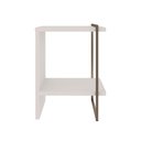 Ver imagem 4 de Mesa Lateral 45cm para Sala de Estar C/ 1 Prateleira 100%mdf Cor:branco Fosco