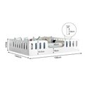 Ver imagem 4 de Cama Infantil Com Colchão Casal Montessoriana Helo - Branco Incluso Luminária - Cor: Branco