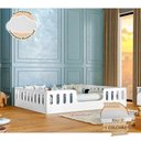 Ver imagem 6 de Cama Infantil Com Colchão Casal Montessoriana Helo - Branco Incluso Luminária - Cor: Branco