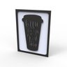Quadro Decorativo Mdf Alto Relevo Frases Copo 20x30 Quarto - 1