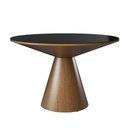 Ver imagem 1 de Mesa de Jantar Madri Cone Chanfrada Redonda Nozes 1.20 Cm Preto
