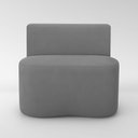 Ver imagem 5 de Puff Orgânico Feijão com Encosto Curvo Redondo Sala Resistente Confortável Suede:suede Cinza