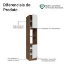 Ver imagem 3 de Paneleiro 40 Cm 2 Portas e 2 Nichos Rustic/branco Stella Madesa