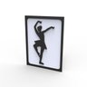 Quadro Decorativo Mdf Ballet Alto Relevo Moderno Quarto Sala - 1