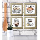 Ver imagem 2 de Quadro Café Expresso 2 Titulos Moldura Marfim Listrado