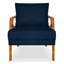 Ver imagem 4 de Poltrona Mona Luxo Clinica Recepção Sala de Estar em Veludo:azul