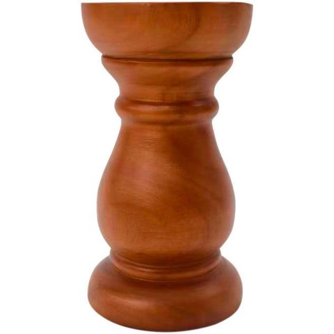 Castiçal Porta Vela Home&co Madeira 21x11x11cm Natural