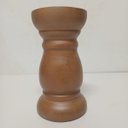 Ver imagem 6 de Castiçal Decorativo de Madeira Natural 21x11x11cm Porta Vela Mesa Jantar Sala