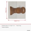 Ver imagem 3 de Castiçal Decorativo de Madeira Natural 21x11x11cm Porta Vela Mesa Jantar Sala
