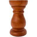 Ver imagem 1 de Castiçal Decorativo de Madeira Natural 21x11x11cm Porta Vela Mesa Jantar Sala