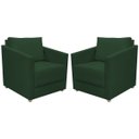 Ver imagem 1 de Kit 2 Poltronas Decorativa para Sala Recepção Manicure Consultório Celine Suede