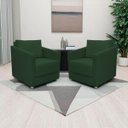 Ver imagem 2 de Kit 2 Poltronas Decorativa para Sala Recepção Manicure Consultório Celine Suede