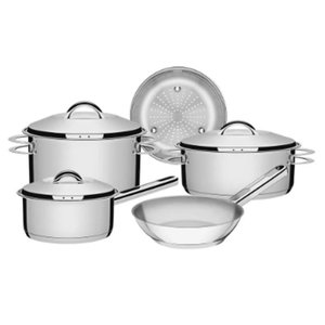 Panelas Solar de Aço Inox 5 Peças Conjunto
