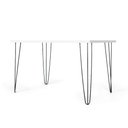 Ver imagem 2 de Mesa de Jantar Retangular Hairpin 130x80cm - Branco