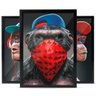 Quadro Gangue Dos Macacos Gangster Moldura e Vidro - 2