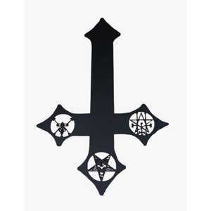 Cruz Invertida com Sigilo da Triade:preto