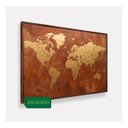 Ver imagem 2 de Quadro Mapa Mundi Dourado sobre Terracota - Grande 153x103cm